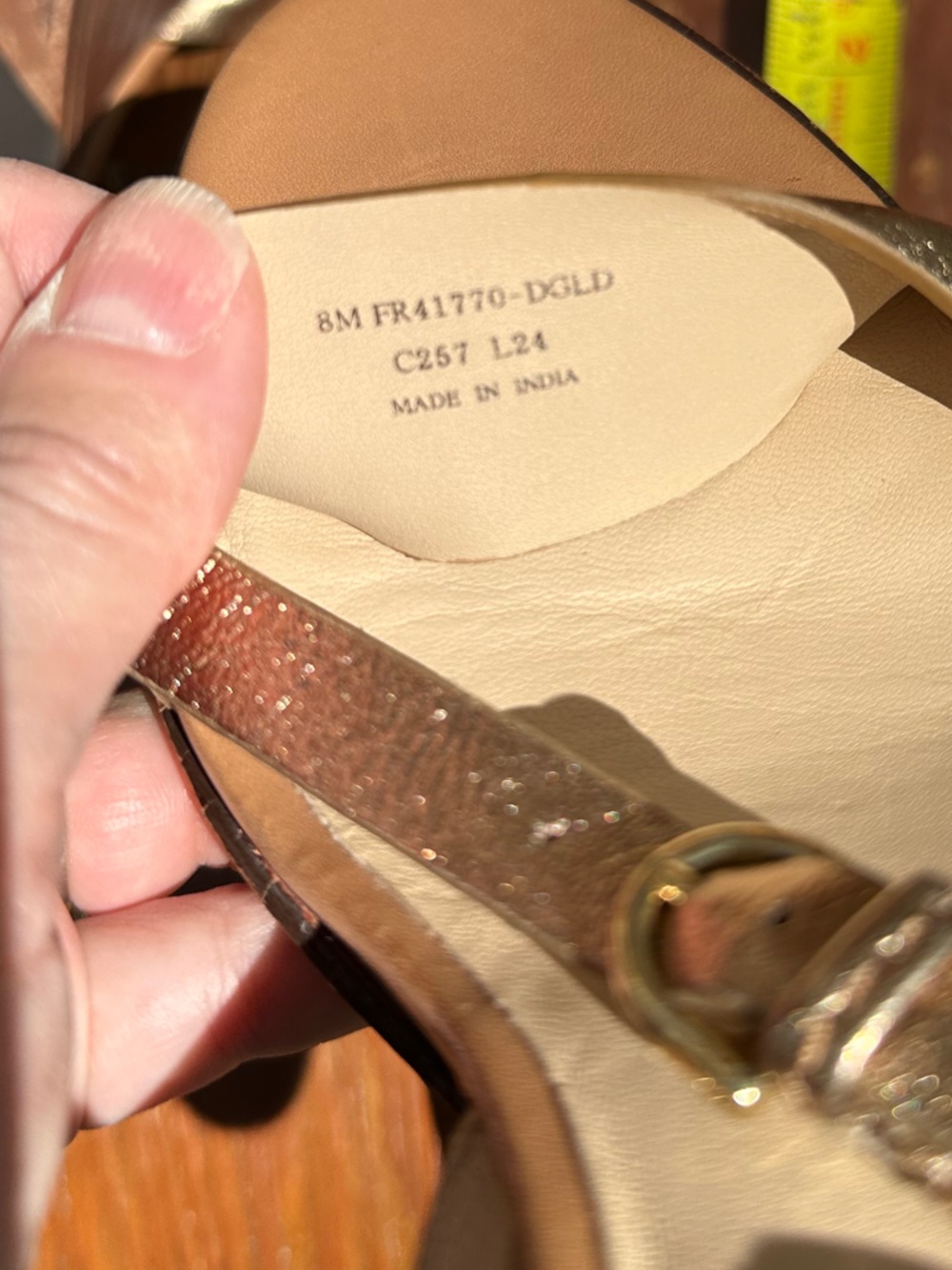Frye Rachel Metallic Buckle Wedge Sandals - Picture 10 of 16